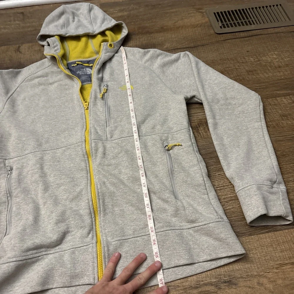 The North Face Canyonlands Full Zip Hoodie Gray Yellow Men's Size Large L TC15